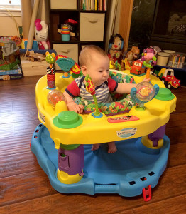 BA loves the exersaucer