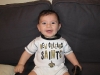 DJ getting ready for his first Saints game