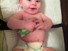 Hsppy baby in his GMD red