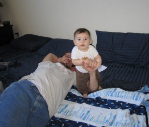 Daddy helps me stand Daddy helps me stand