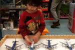 DJ had to line the planes up in a pattern.